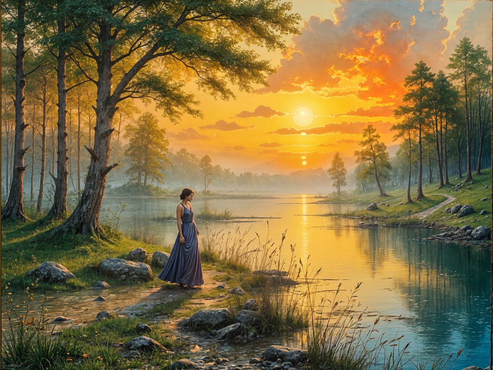 Lake Sunset at Twilight