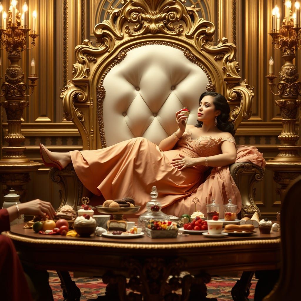 Sultry Velvet Queen Indulges in Decadent Delights