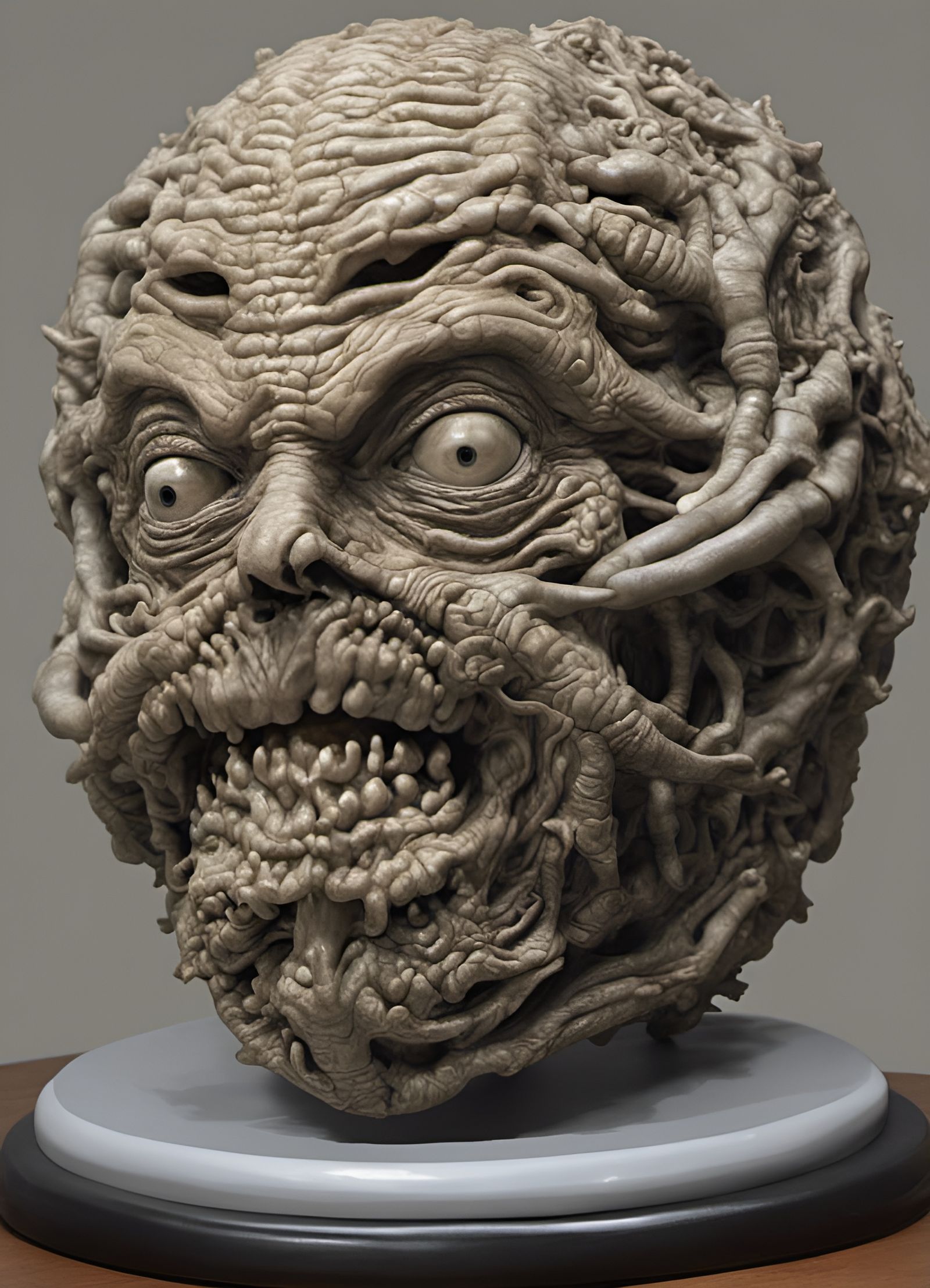 Surreal Big Toe Face in Horror Impressionist Style