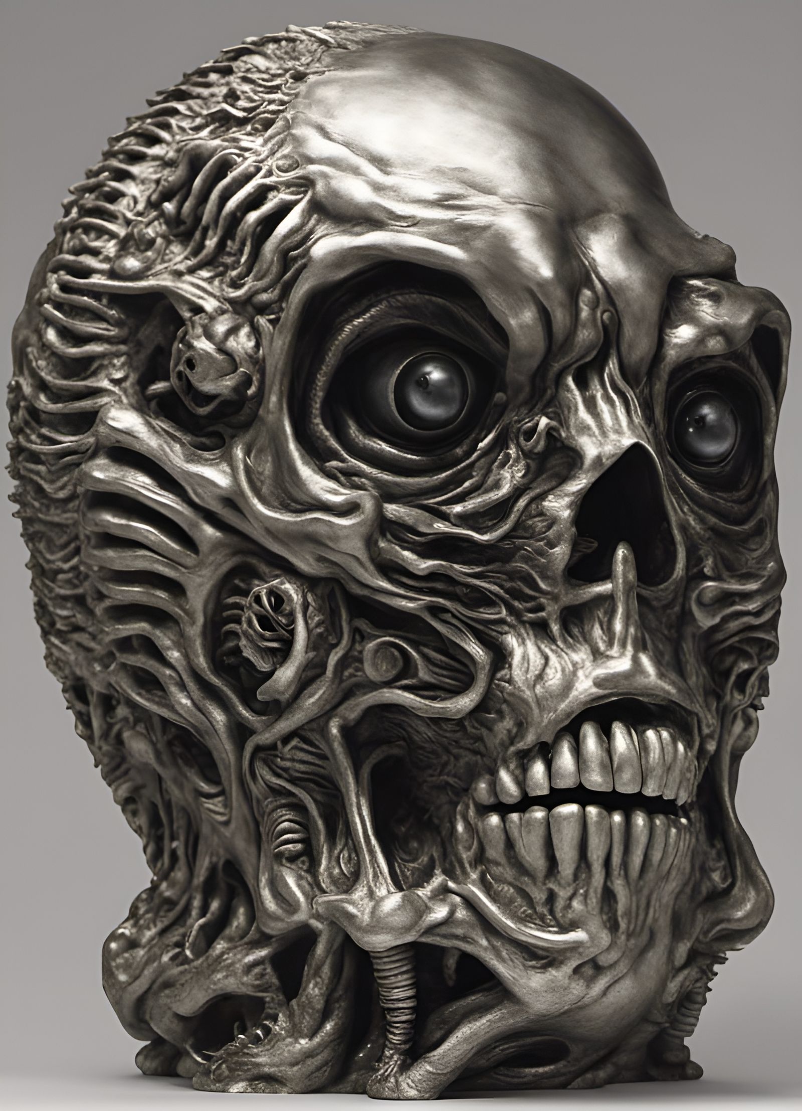 Grotesque Toe Face Inspired by Wrightson, Giger and Monet