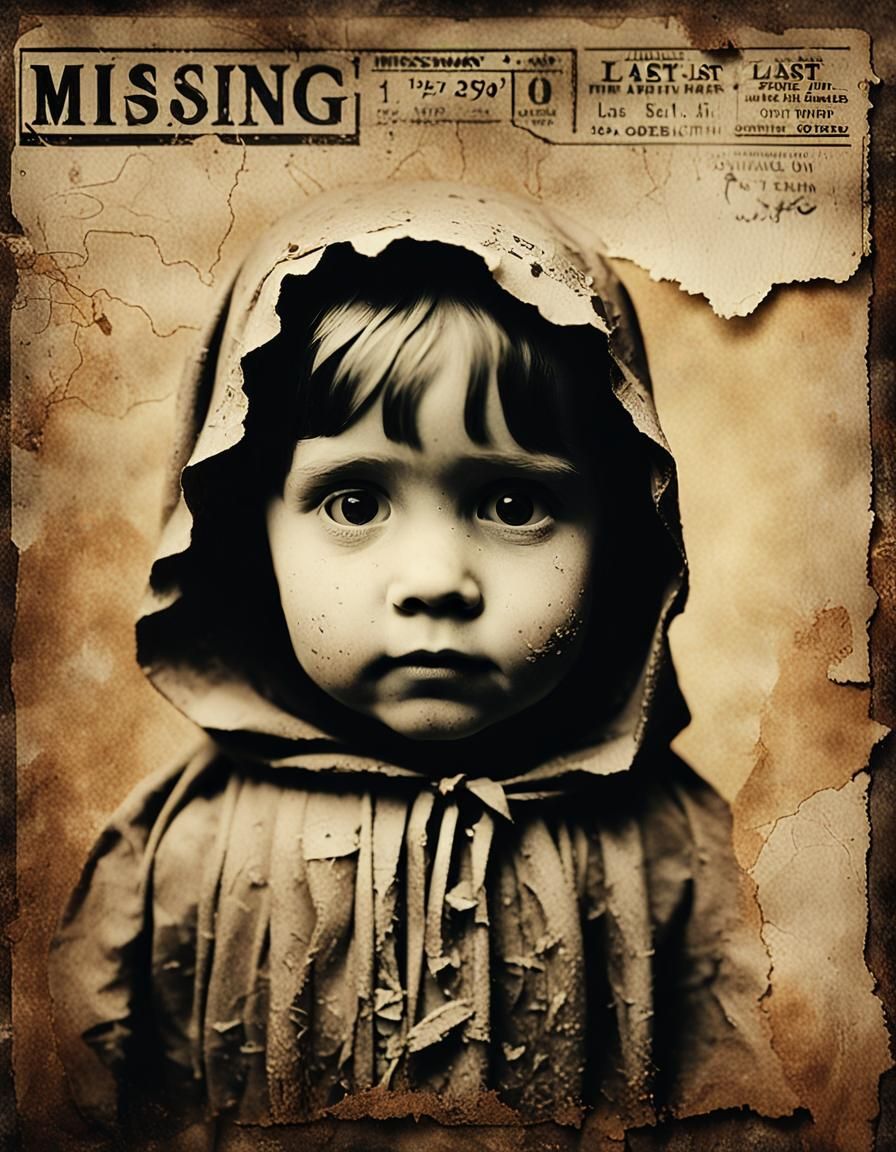 Distressed Missing Poster in Cinematic Style