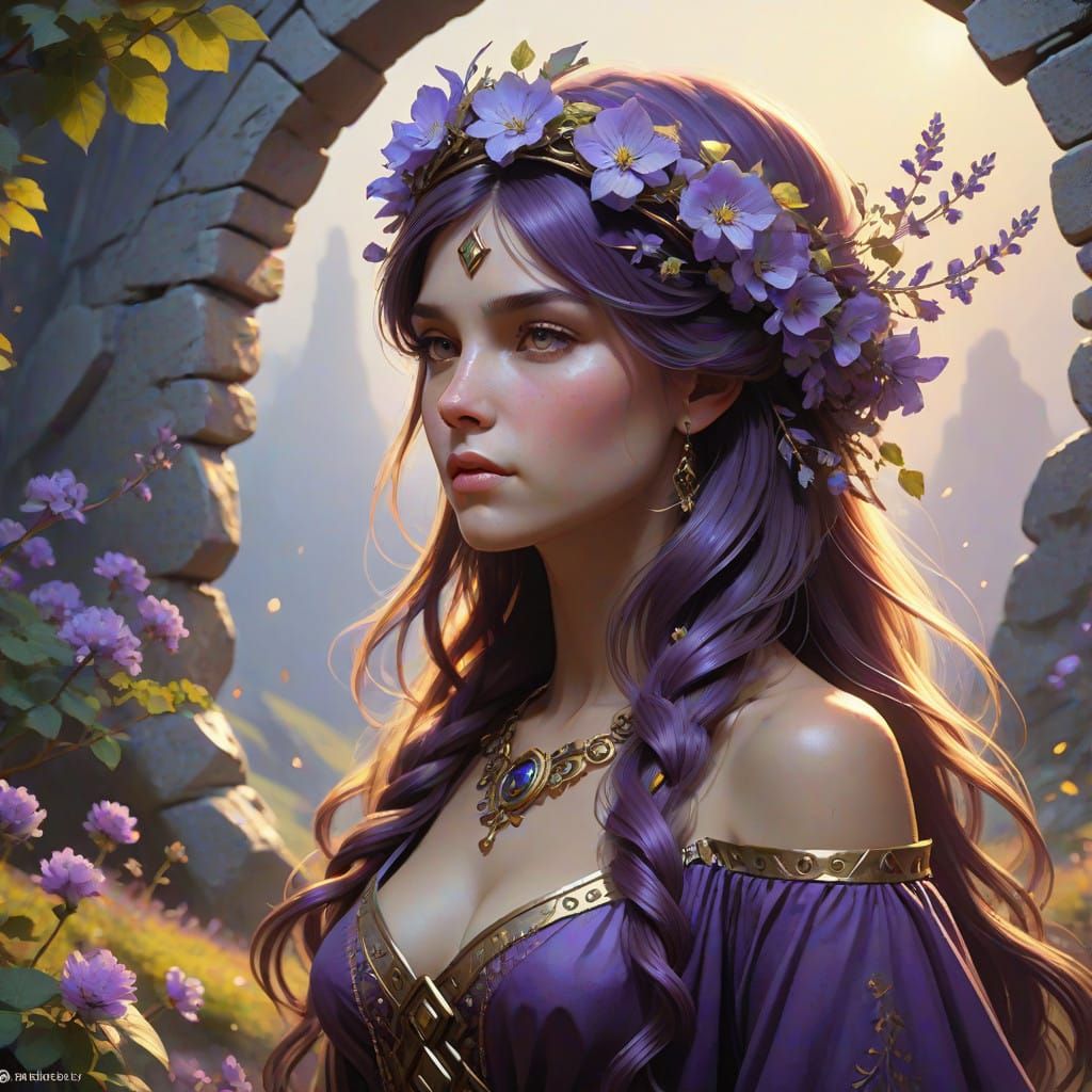 Mystical Yule Celebration in Violet Hues
