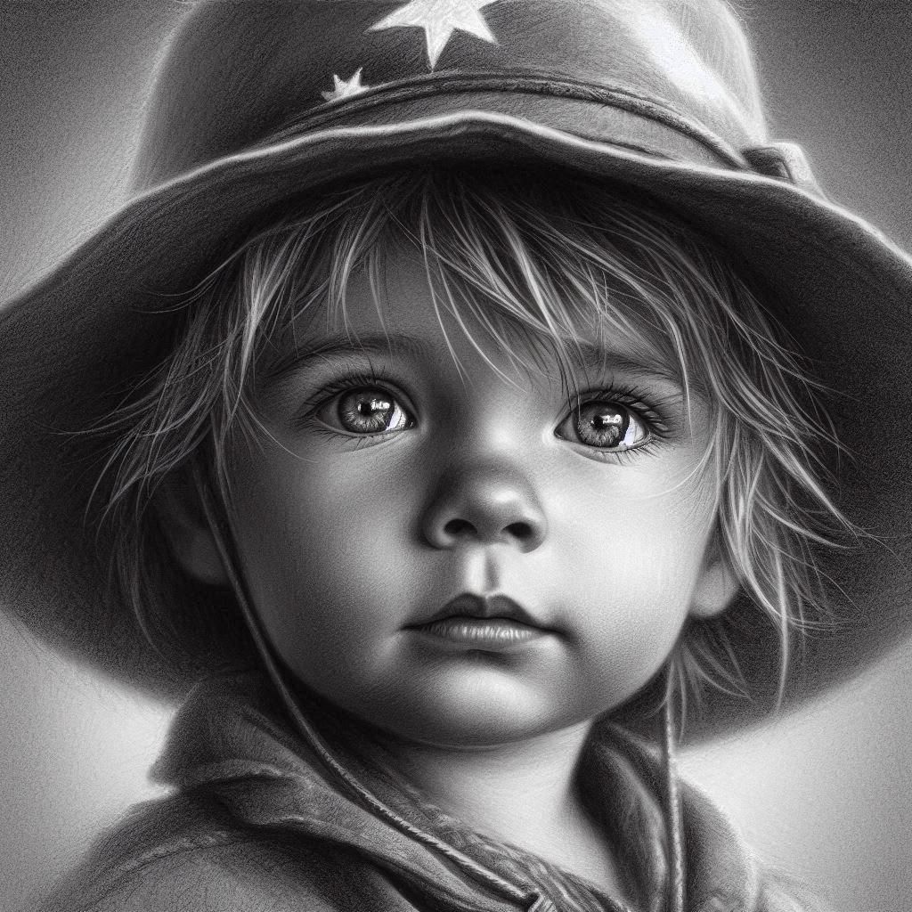 Monochrome Charcoal Sketch Art