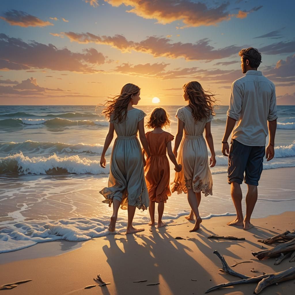 Beach Sunrise: Fantasy Concept Art in Zelda Style