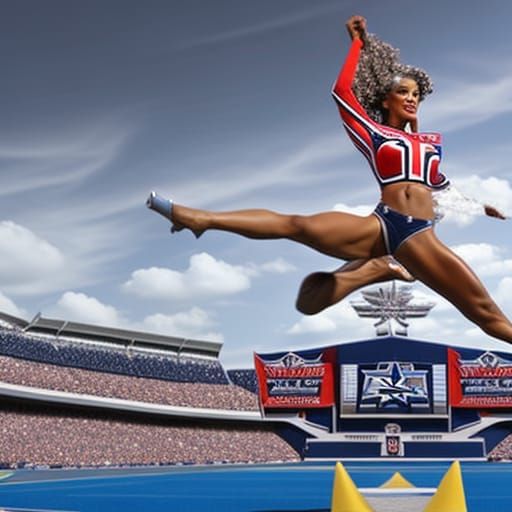 Detailed Dallas Cowboy Cheerleader, Hyperrealistic Art