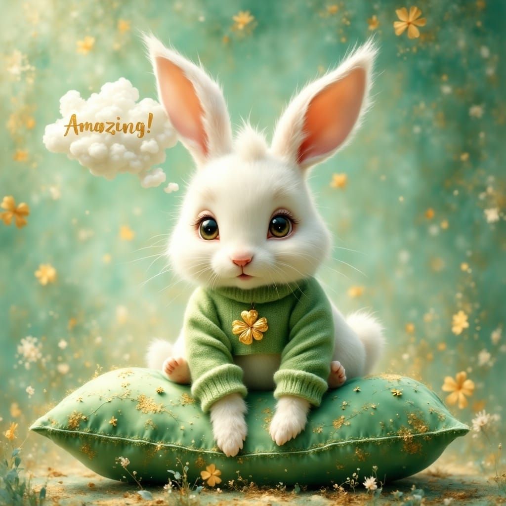 Whimsical Bunny in Enchanted Fantasy World