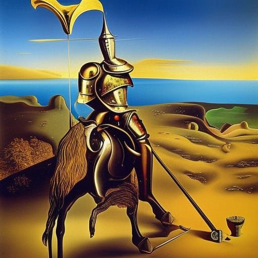 surrealist portrait of knight