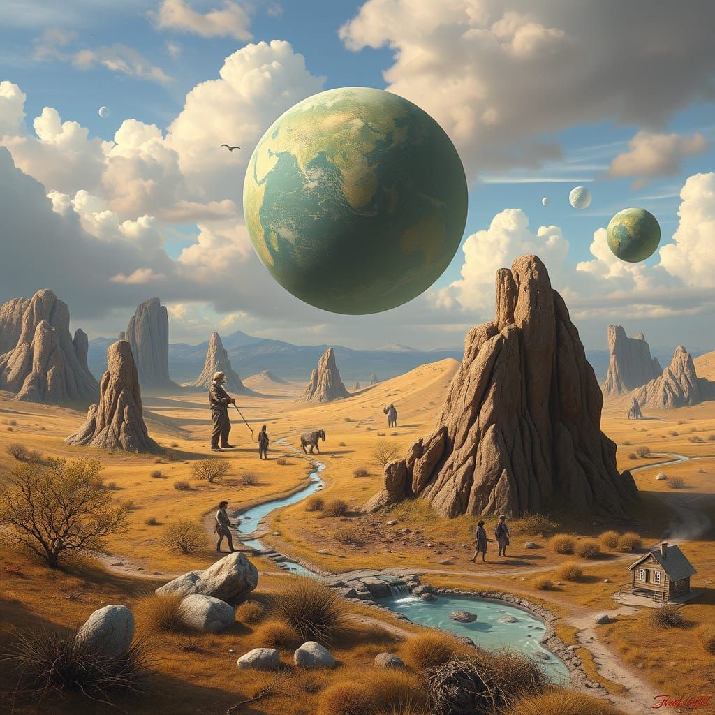 Surreal Dreamscape Exploring Abstract Concepts