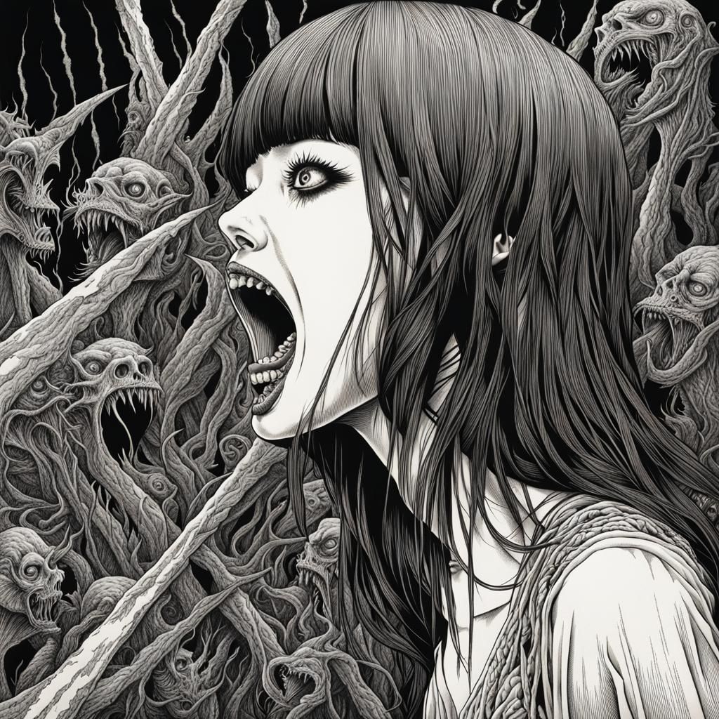 Grotesque Horror: Woman with Demonic Arm