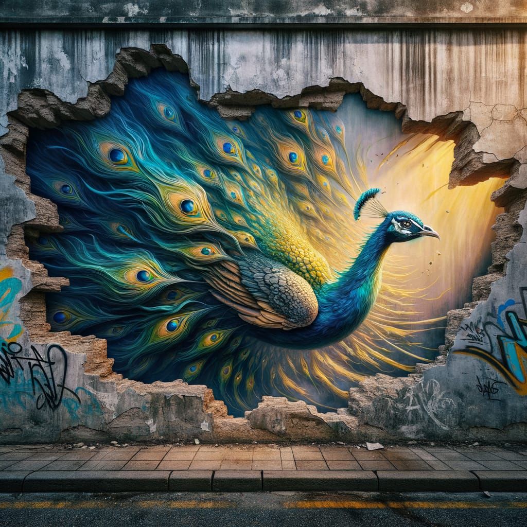 Peacock Mural