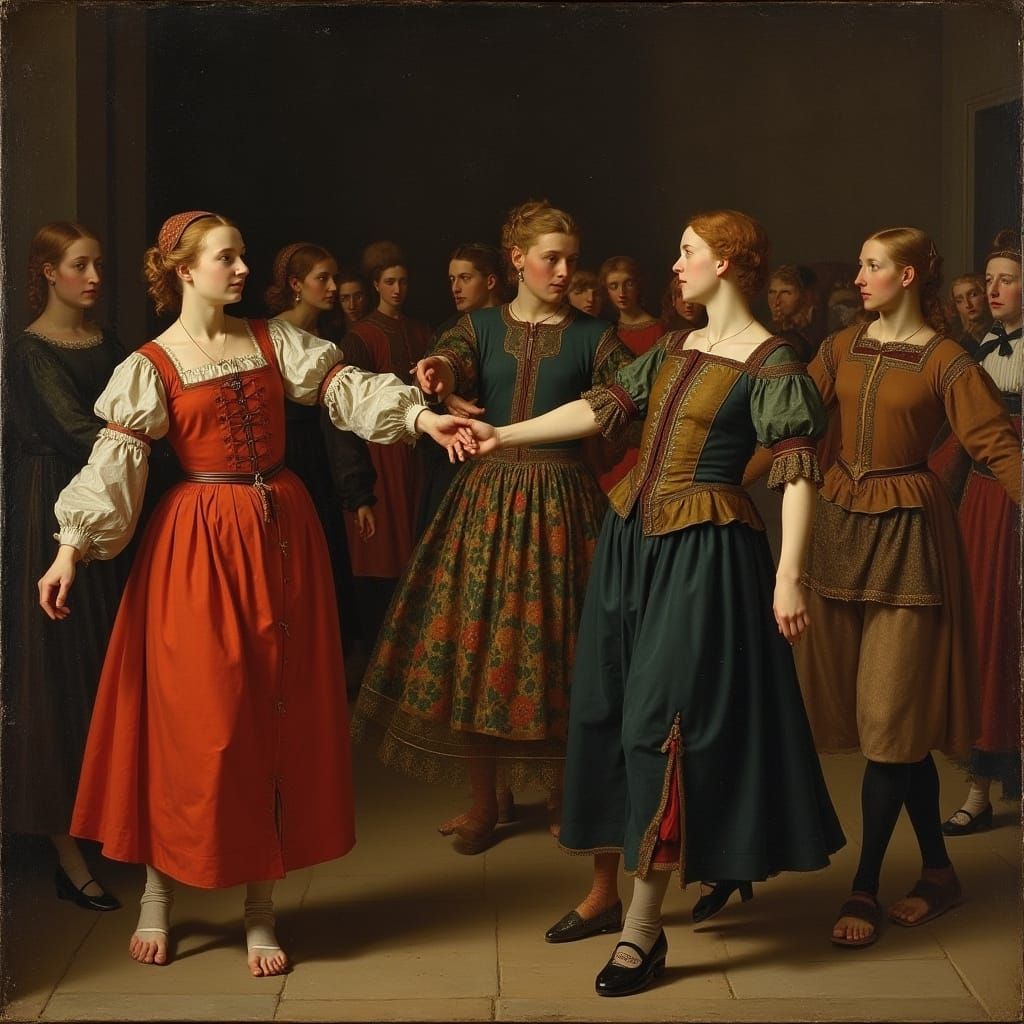 Medieval Ball in Castle Hall Inspired by Flemish Art