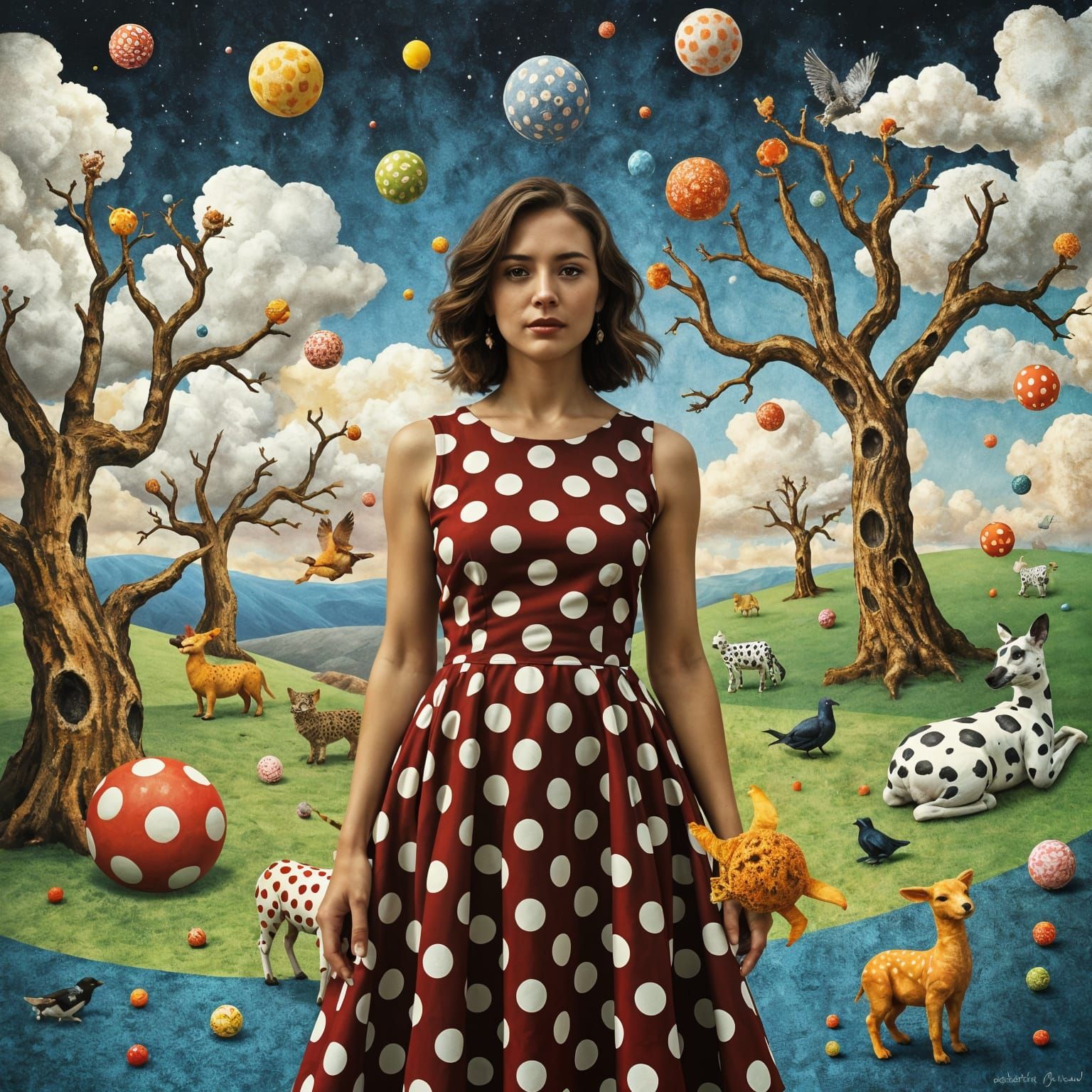 Surreal Polka Dot Dreamscape