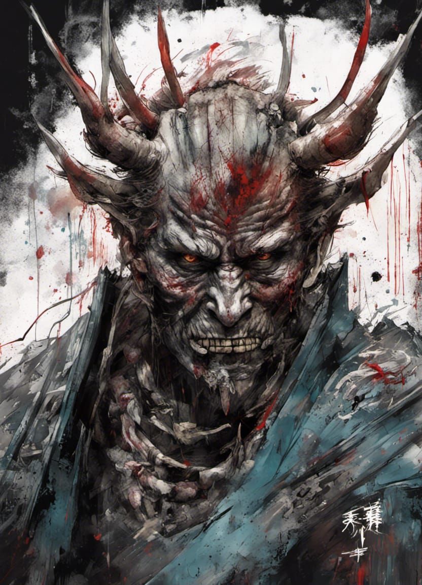 Undead Samurai Warrior: Dark Graphic Novel Concept Art