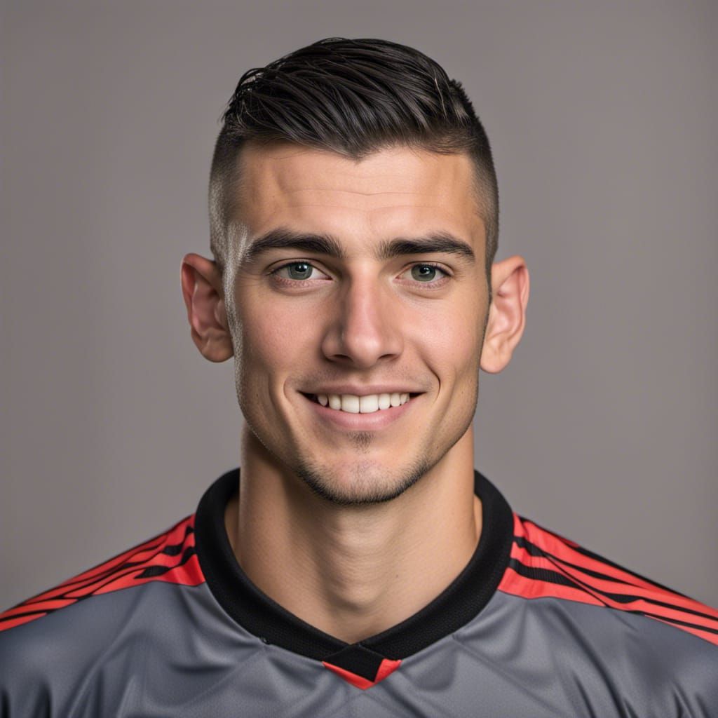 Detailed Headshot of Italian Soccer Player