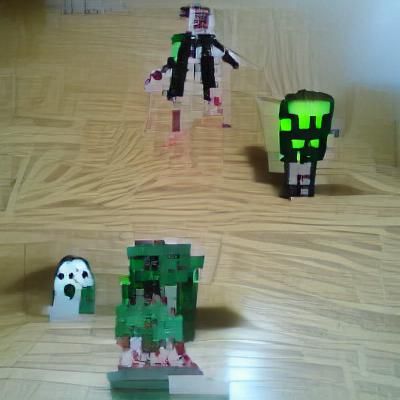 Minecraft Characters in a Blocky World