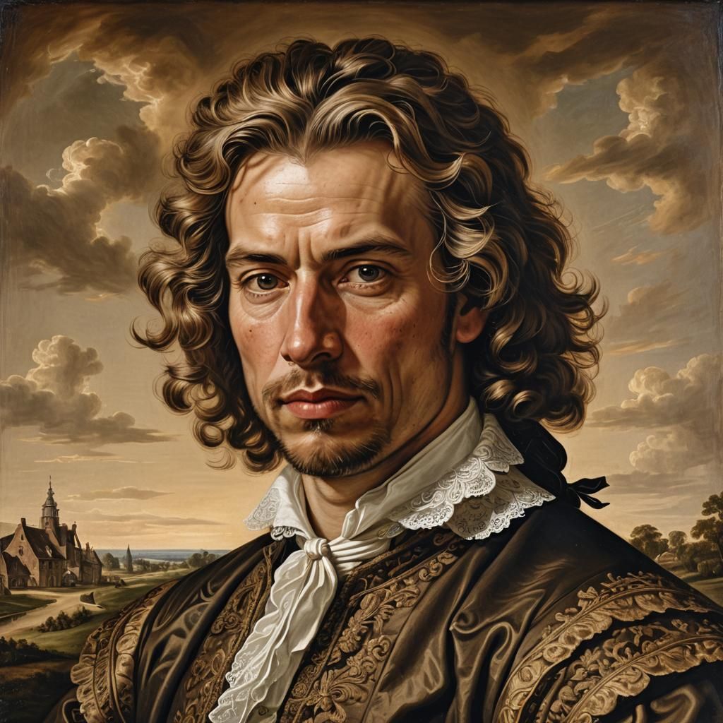 Dutch Golden Age Portrait in Baroque Style