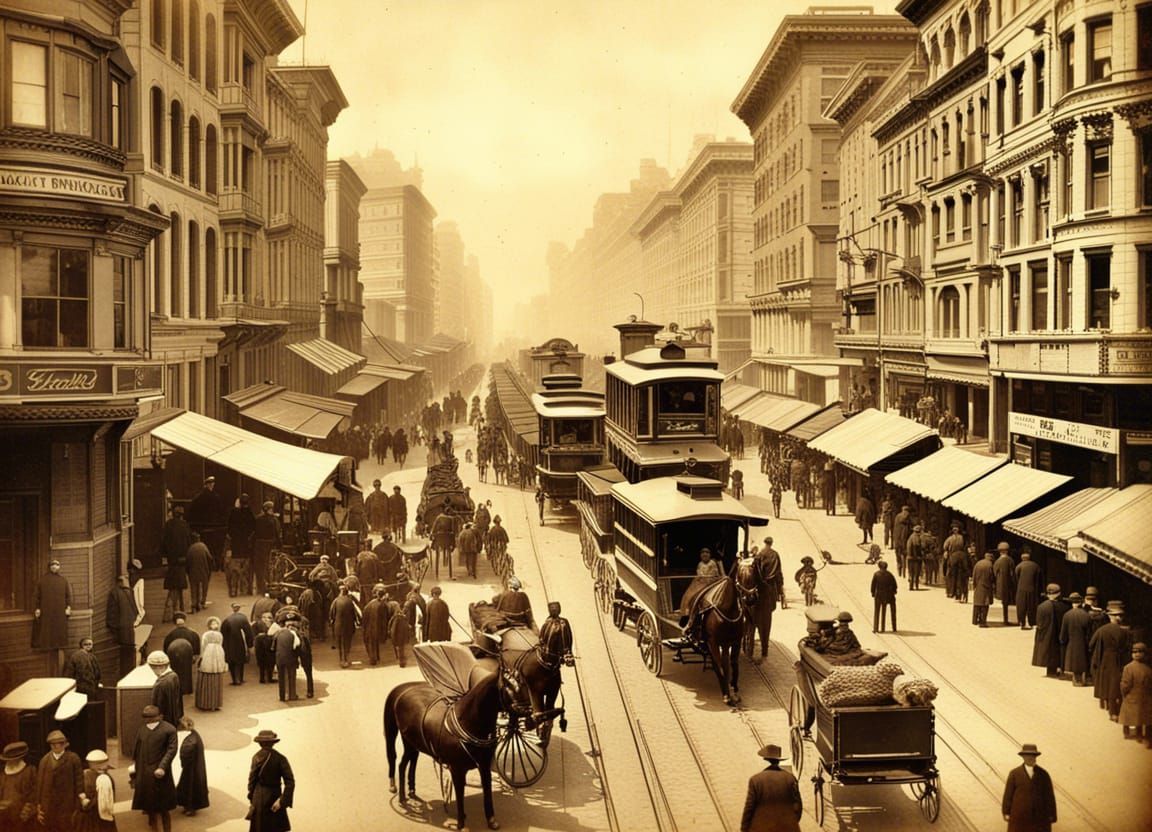 Early 1900s San Francisco Street Scene