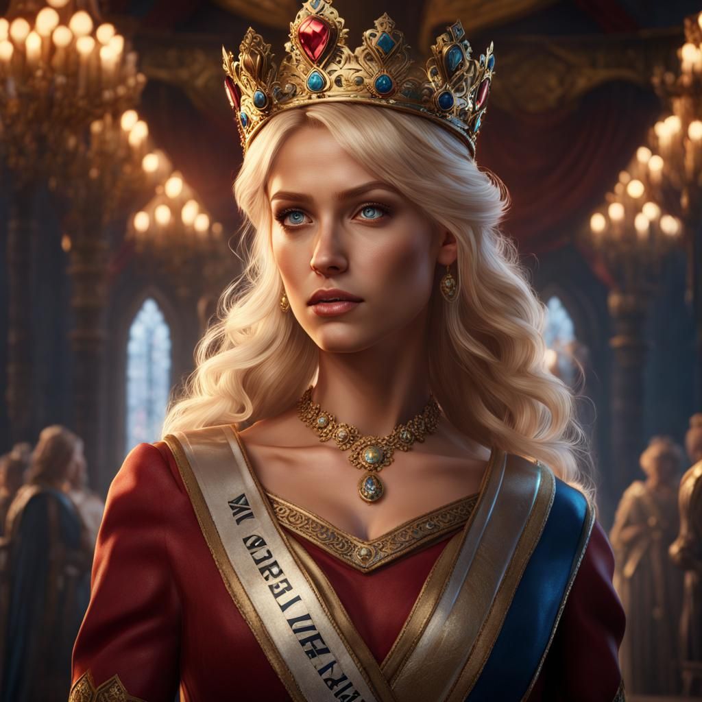 Blonde Girl as Miss Heartland: Fantasy Concept Art