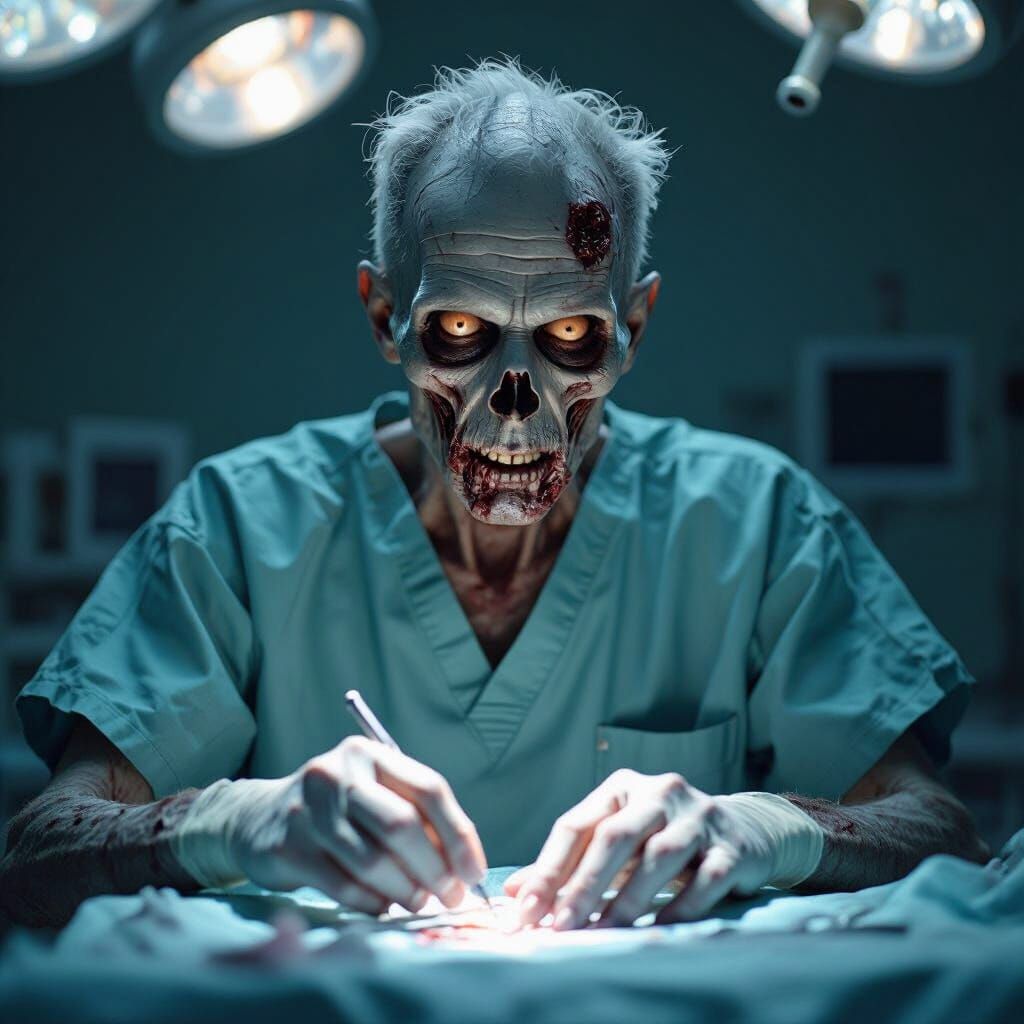 Zombie Surgeon Performs Plastic Surgery in Surreal Horror