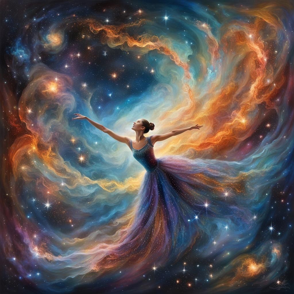 Cosmic Ballet: Nebula Dances in Space