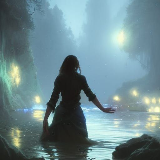 Twins in Fantasy Lake: A Dark Fantasy Concept