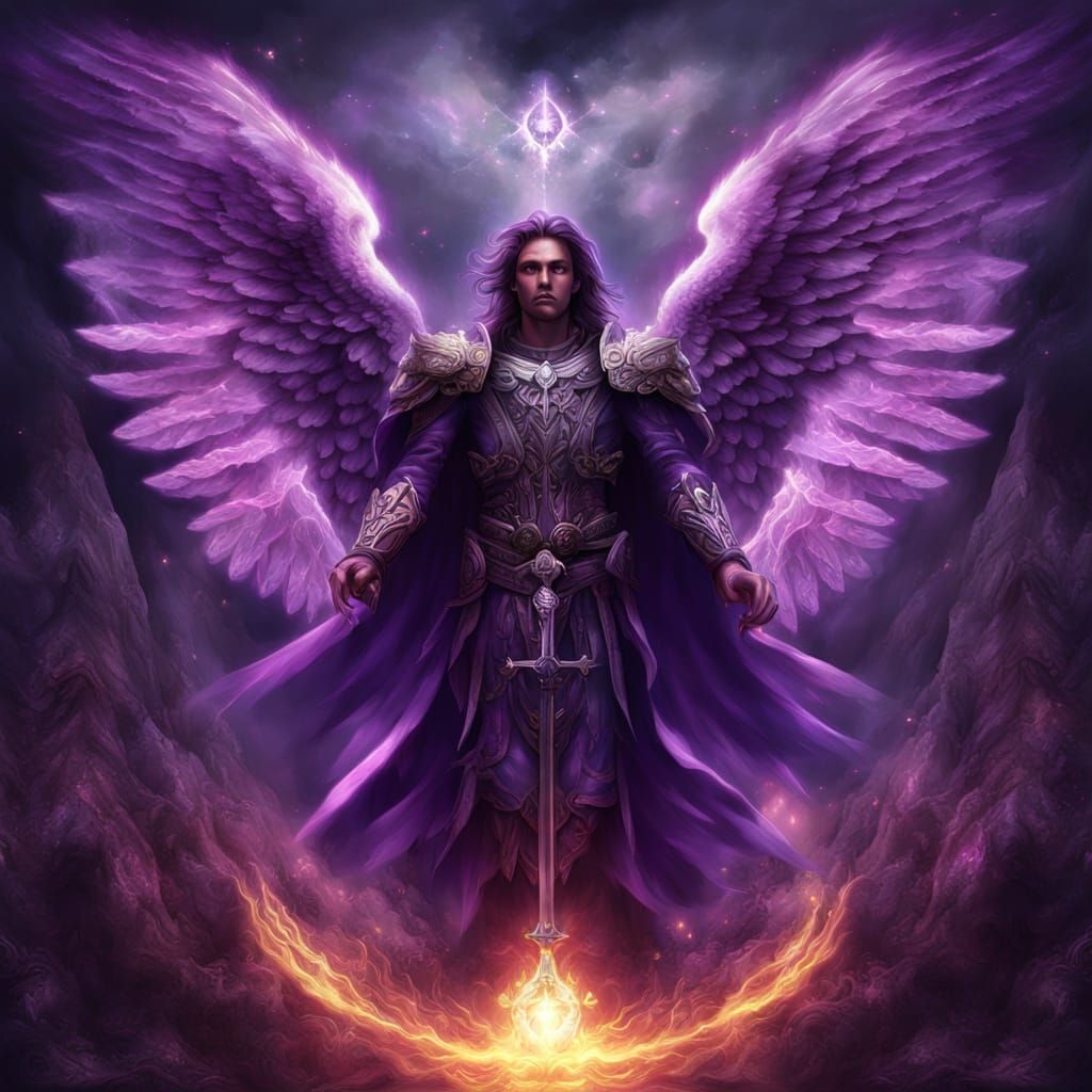 Archangel Zadkiel: Majestic Violet Flame with Butterfly and ...