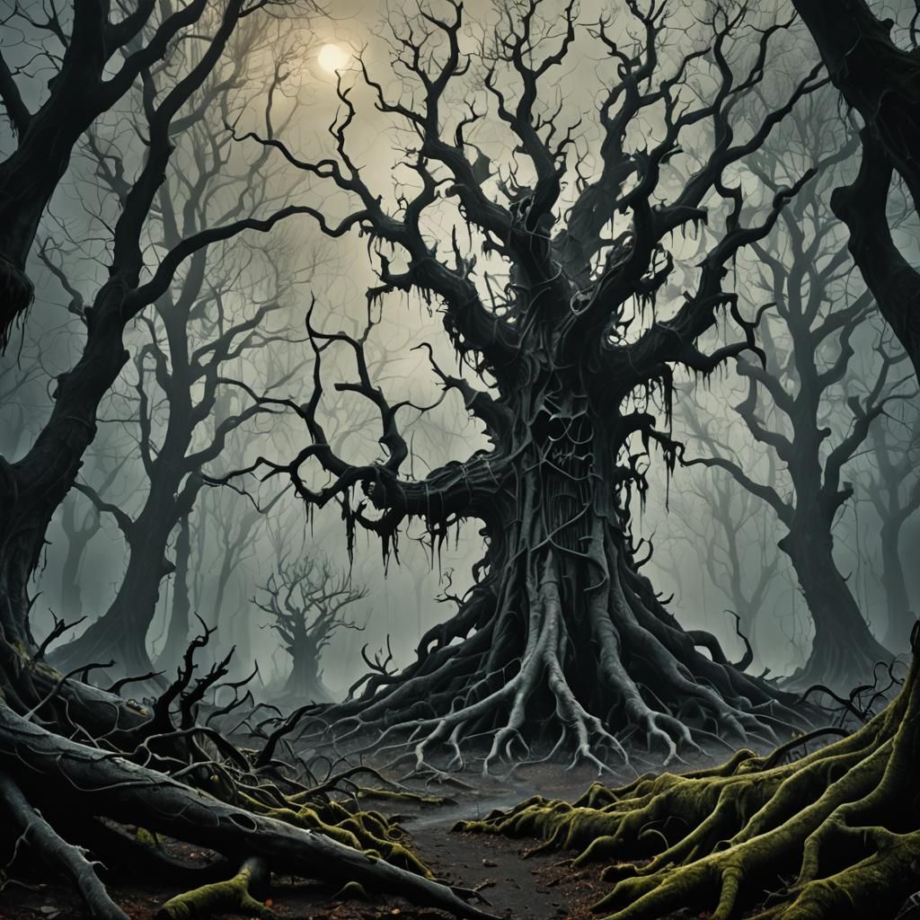The Haunted Arbor: A Gnarled Spectre of the Dark Forest