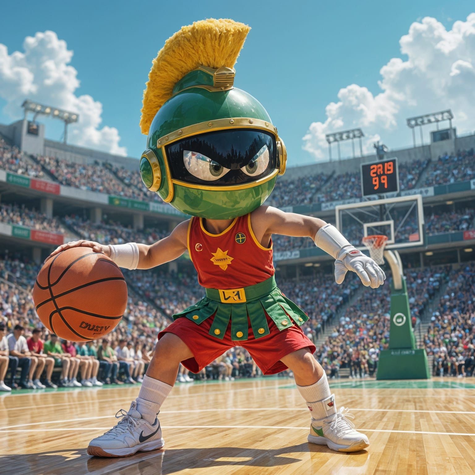 Marvin the Martian Plays Basketball: Hyperrealistic Splash A...