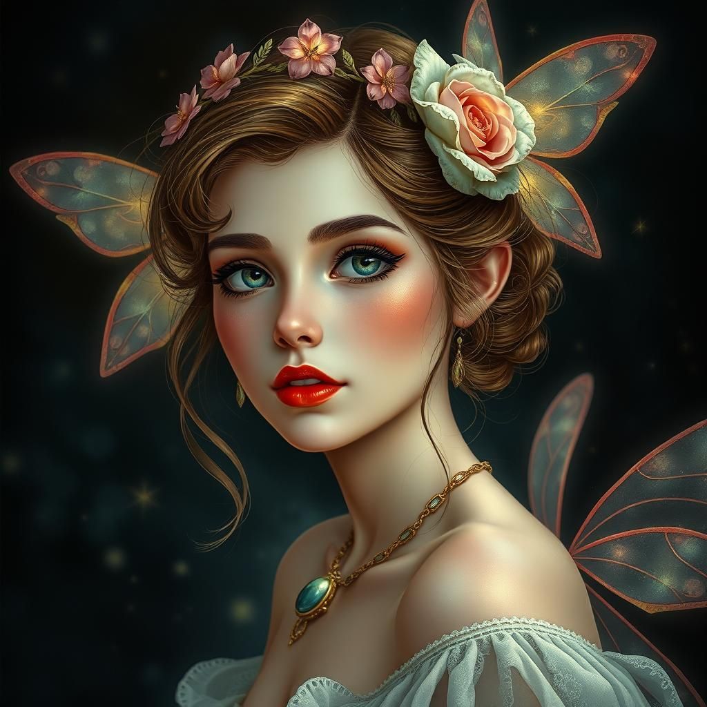 Dreamy Fairy Portrait in Fine Art Style
