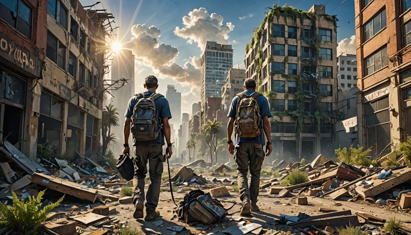 Post-Apocalyptic Los Angeles: Hyperrealistic Cityscape