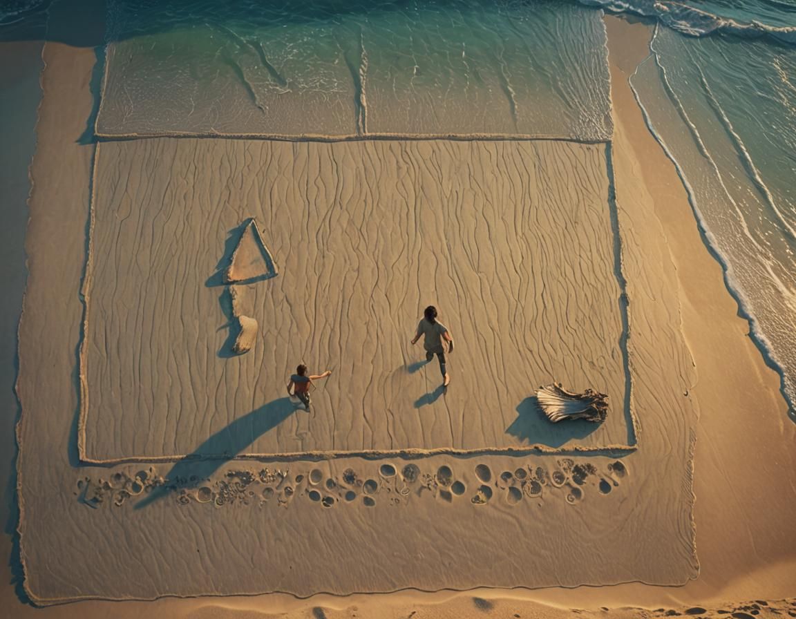 Vibrant Beach Sunset: Dreamy Matte Painting