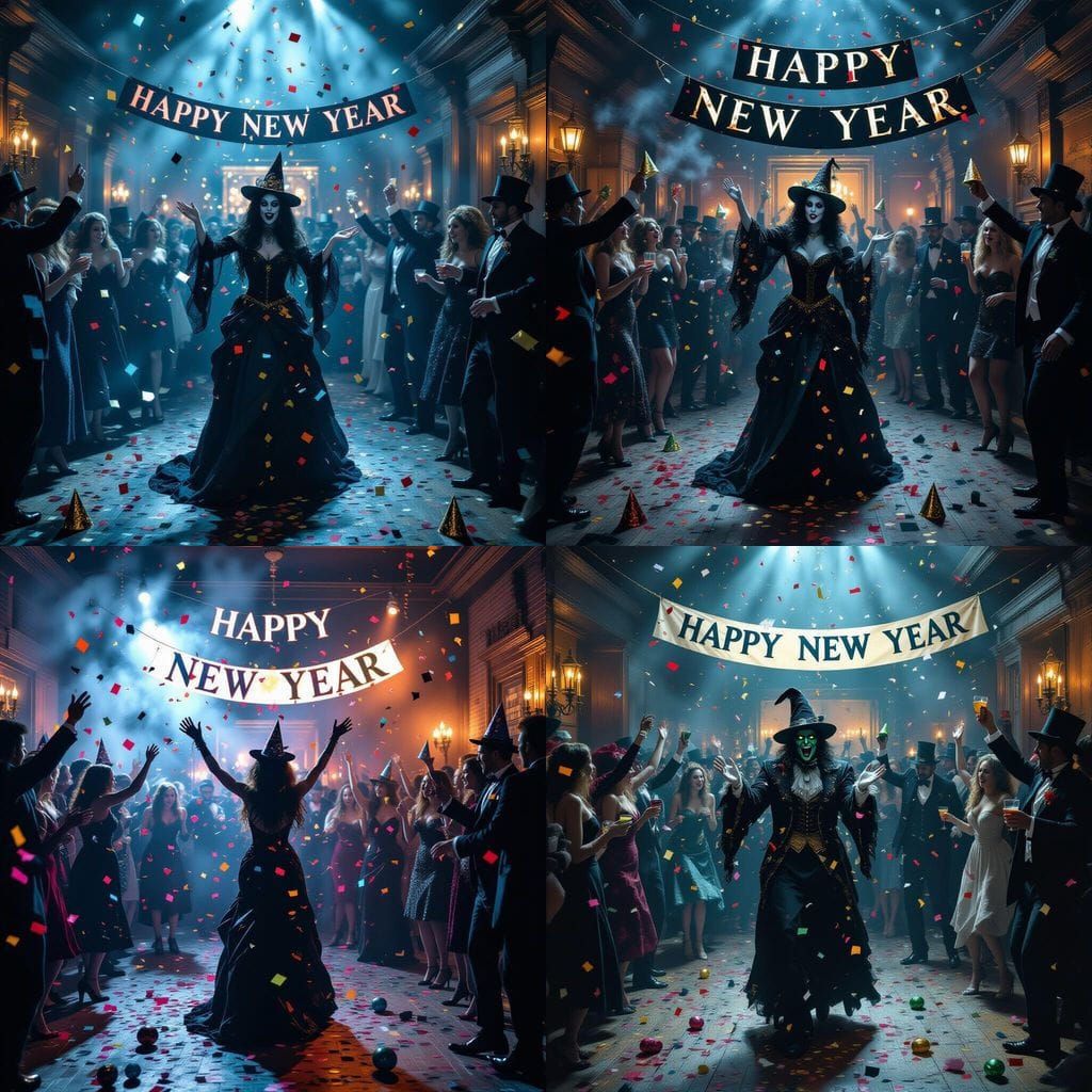 Haunted New Year's Eve Party with Eerie Spirits