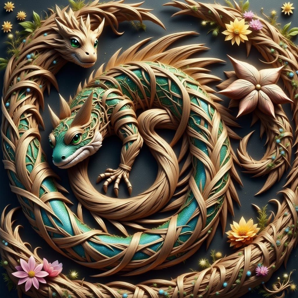 Salamander in Whimsical Fantasy Setting