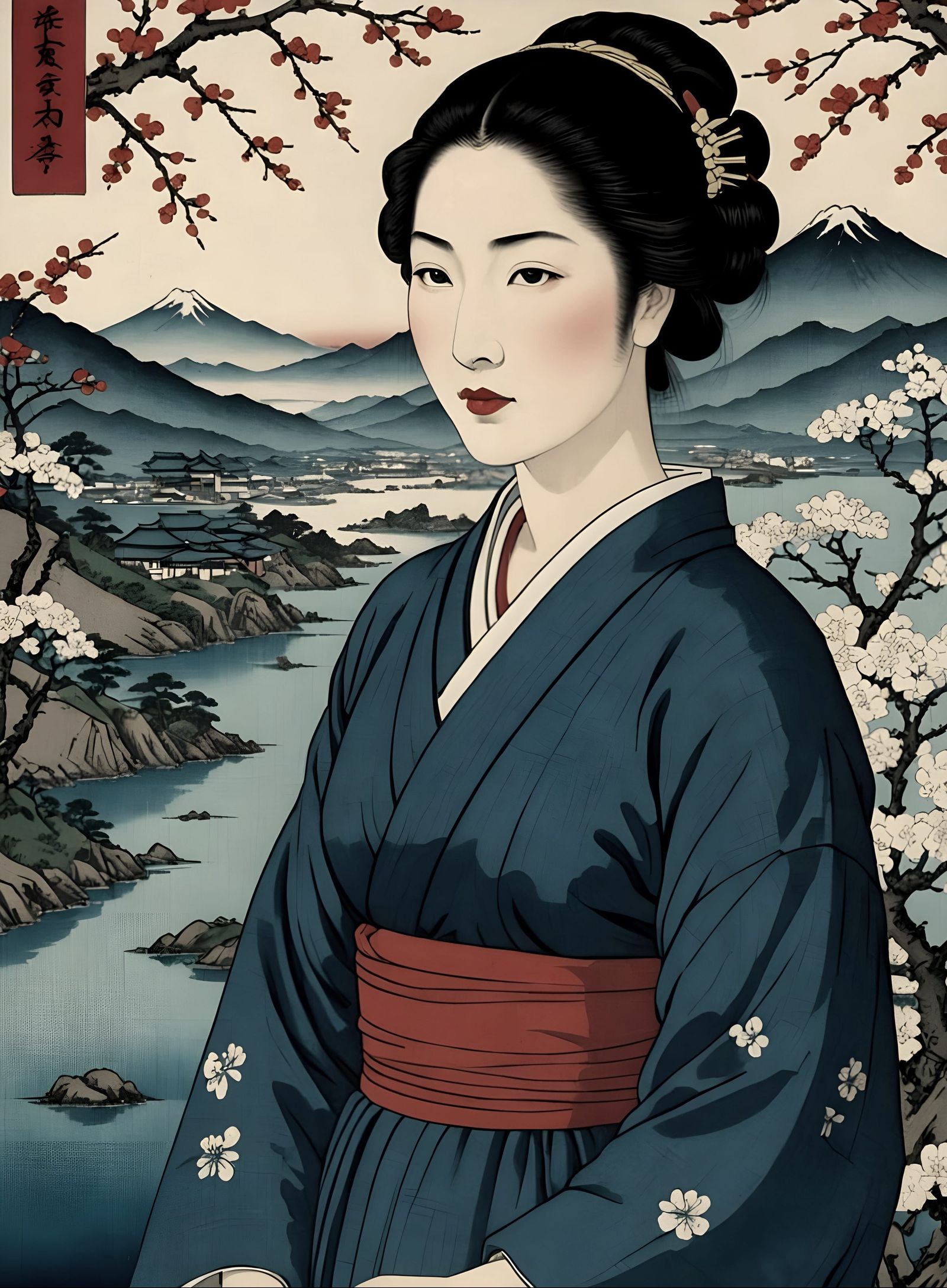 Ethereal Japanese-Inspired Portrait of a Stunning Italian Wo...