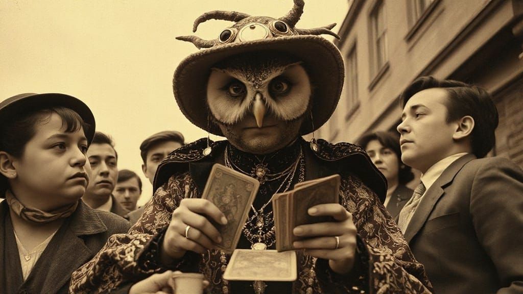 "Pick the card. Quickly before it drops!"