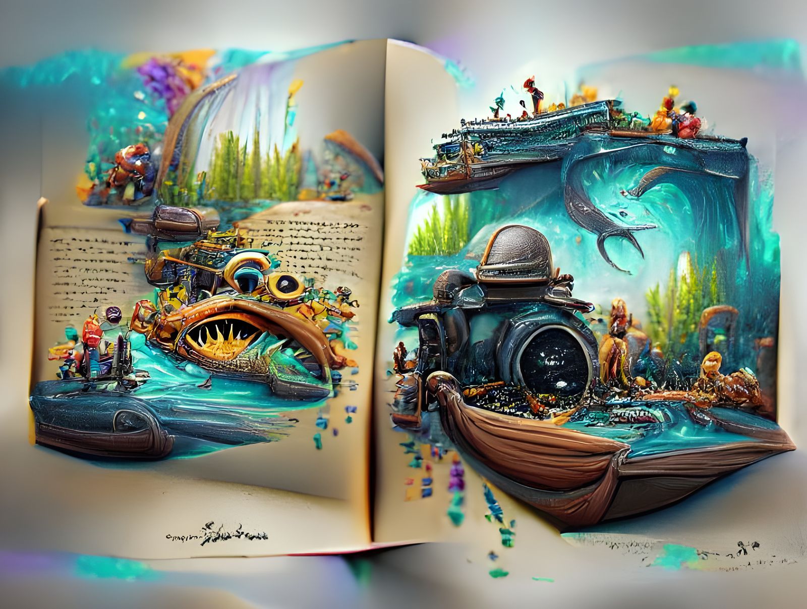 20,000 Leagues Under the Sea Storybook Illustration