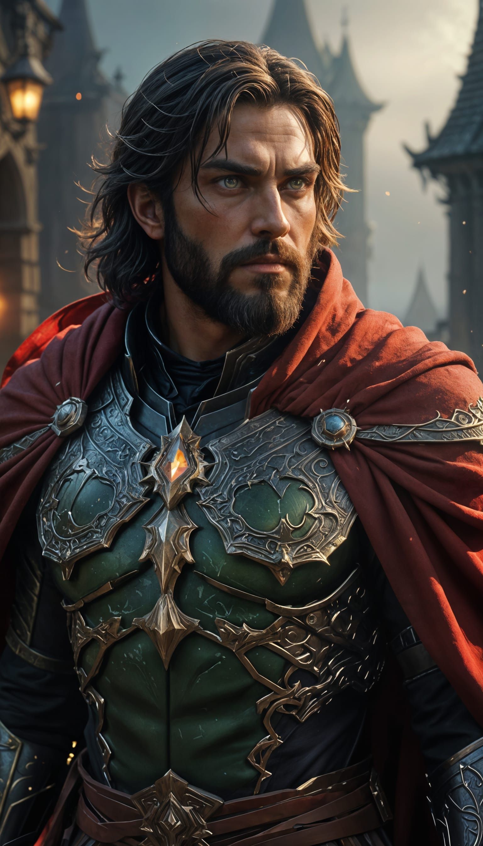 Warcraft-Inspired Warrior in Full Armor