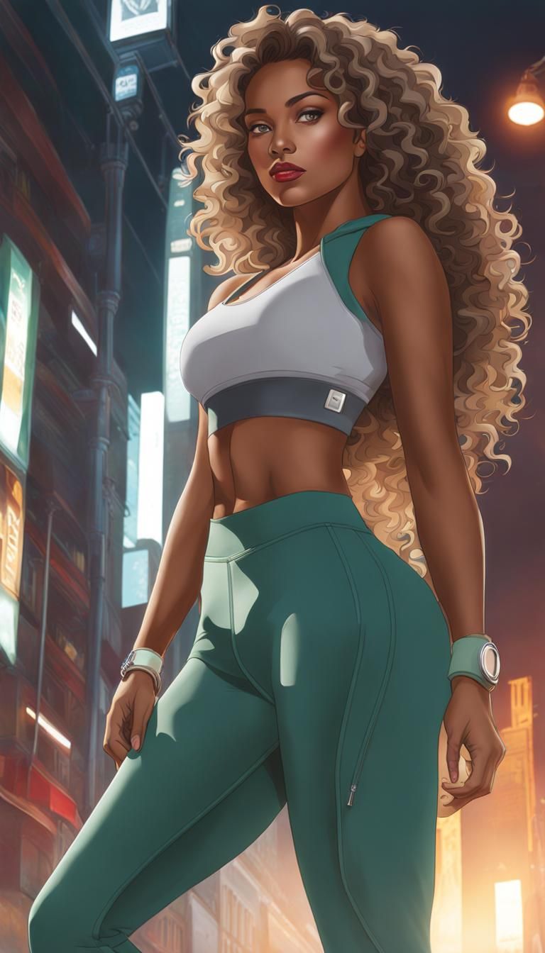 Anime Style Portrait of a Woman with Heterochromia