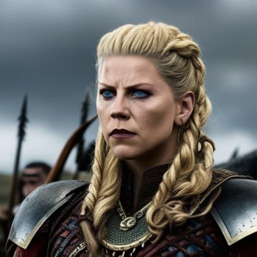 Angry Lagertha Lothbrok Ready for Battle