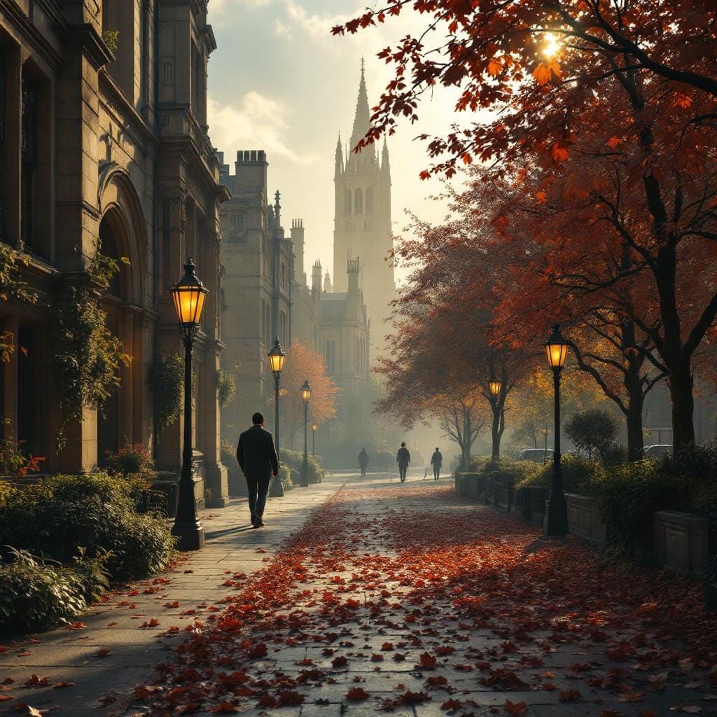 Autumn in Oxford: Cozy Street View