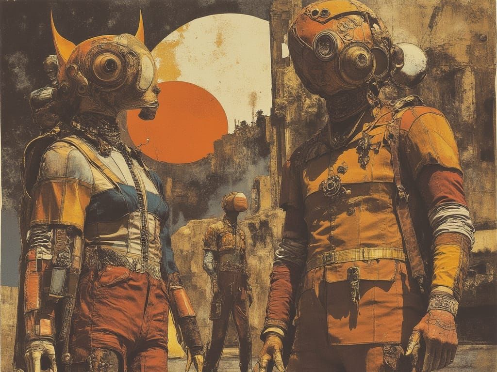 Surreal Majestic Landscape in 70s Style