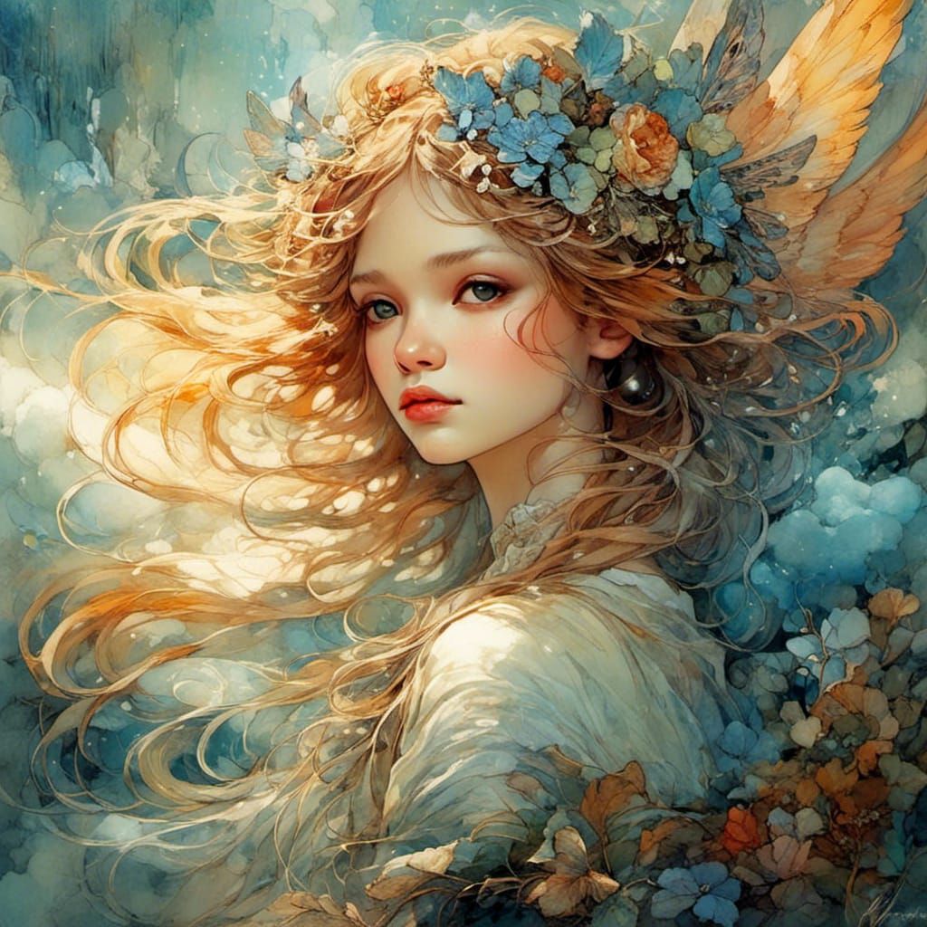 Fairy Angel in a Magical Fantasy Painting