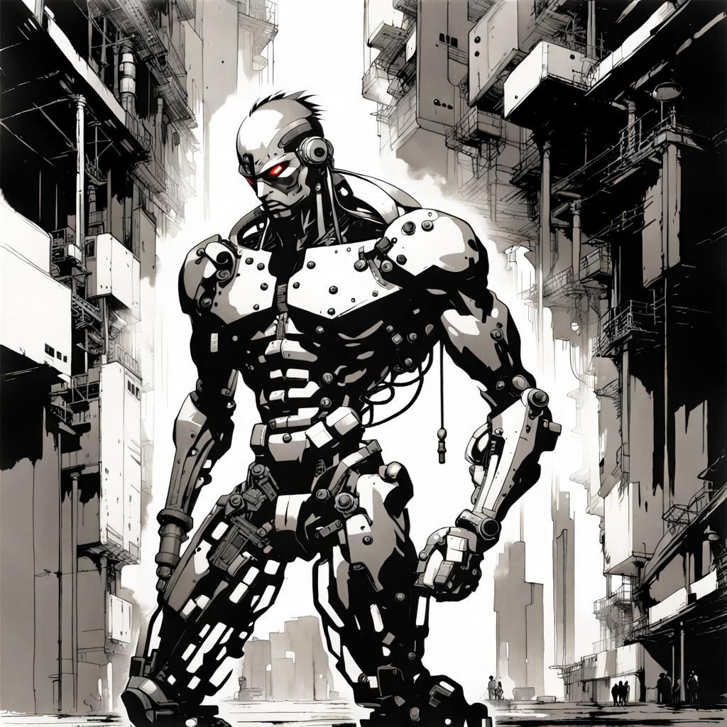 Cyborg in Megalopolis, Yoji Shinkawa Style