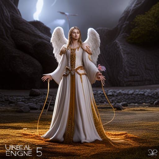 Grace as Real-Life Angel: Detailed Matte Painting