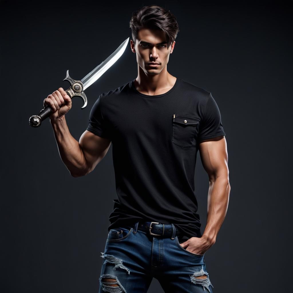 Hunter with Dagger in High Definition