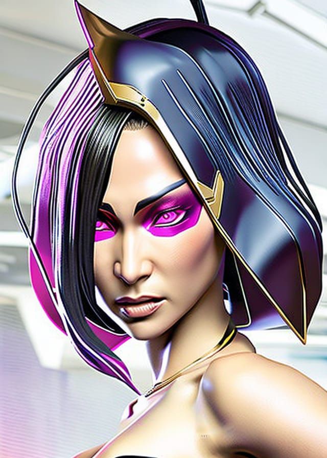 Mileena Cyberpunk Portrait in 8K Resolution