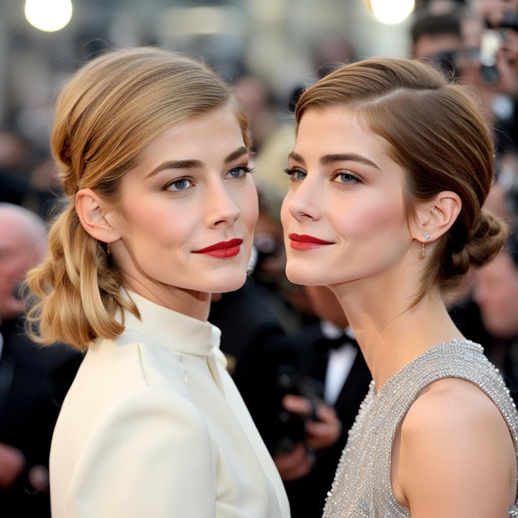 Rosamund Pike and Emma Watson AI Portrait