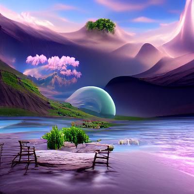 Otherworldly Scene Generated by AI