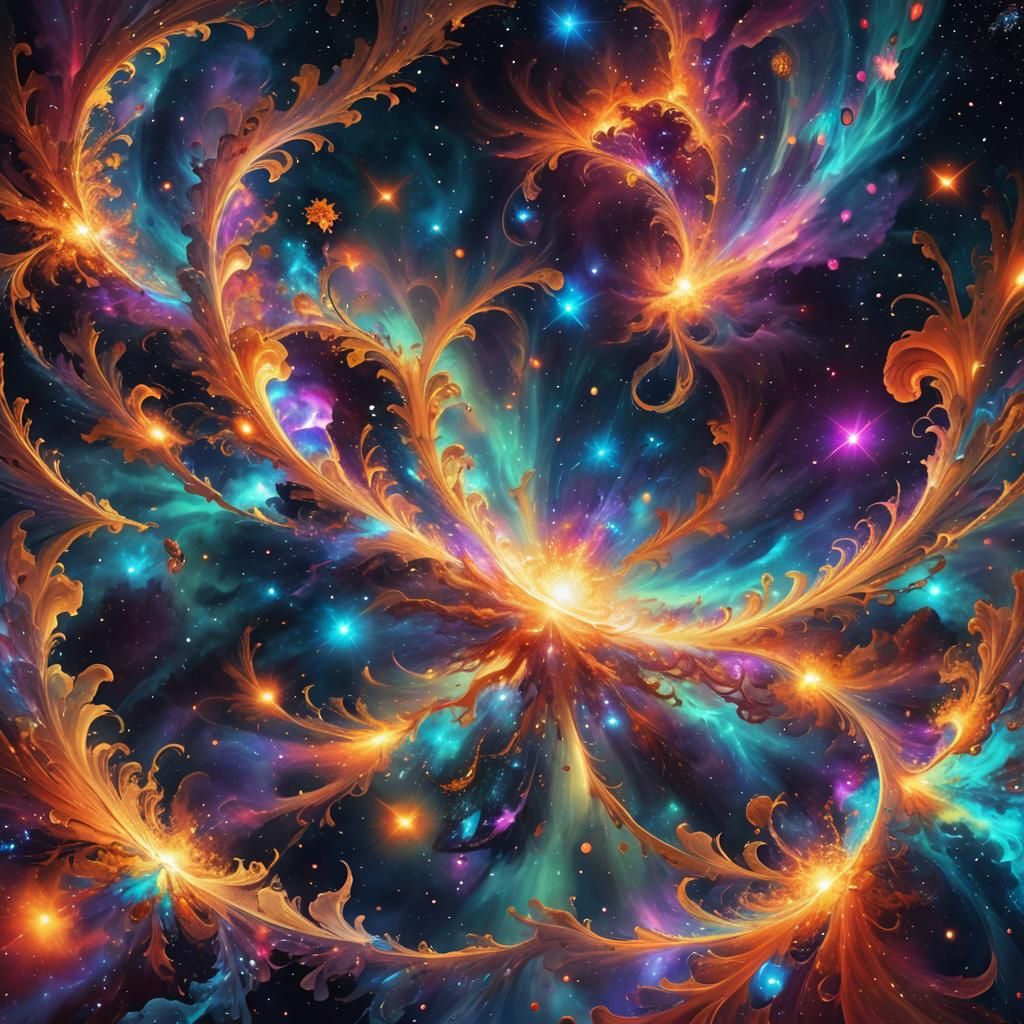 Holographic Astral Cosmic Galaxy in 8K Resolution