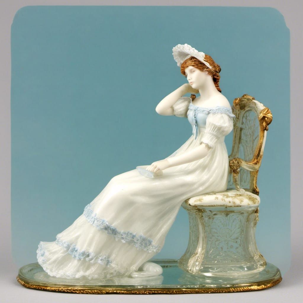 Regency Lady: A Delicate Glass Sculpture